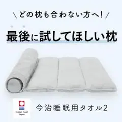 《新品・未開封》今治睡眠用タオル2 専用ポール付　グレーのサムネイル