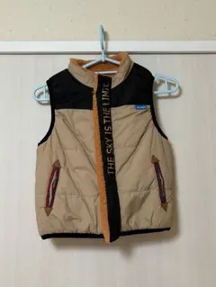 ダウンベスト ベージュと黒 100cm~