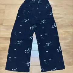 ZARA エンブロイダリー　花刺繍パンツ　xs