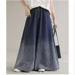 新品　HUG.U 超ワイド グラデーション デニムパンツのサムネイル