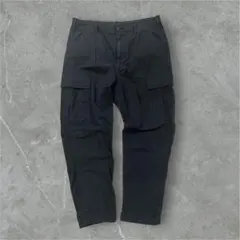 h*i様 UNIQLO ユニクロ　カーゴパンツ　ブラック　コットン　M ストレーのサムネイル