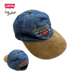 80s Levi Strauss - ヴィンテージ 刺繍 デニムキャップのサムネイル