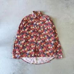 一点物✨ヴィンテージ BD コーデュロイシャツ 花柄 ベルギー製 L相当