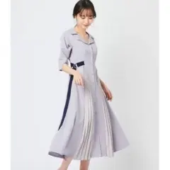 REDYAZEL★配色ダブルバックルシャツワンピース