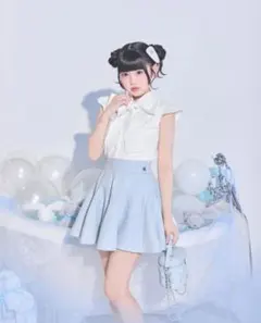 ミシェルマカロン 美脚デニムスカパン ライトブルー - メルカリ