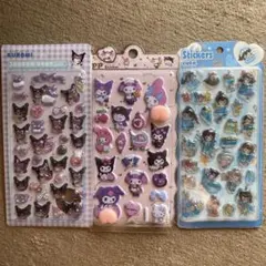 クロミ マイメロディ ステッカー 3枚セット ぷっくりシール
