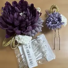 ヘアアクセサリーセット 花飾り パール