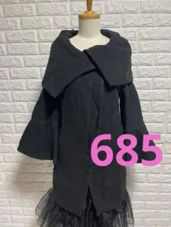 コート黒色685気まぐれ値下げ中。
