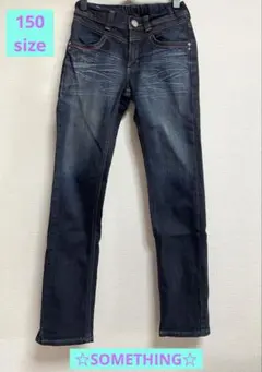 SOMETHING スリムフィット ジーンズ 150