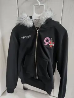 9090girl パーカー ファー付き ブラックのサムネイル