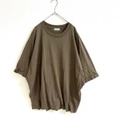 【ビューティ＆ユース】ドルマンTシャツ ブラウン ゆったり Ｌのサムネイル
