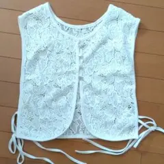 しまむら　刺繍ビスチェ　M　アイボリー