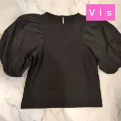 黒 パフスリーブ トップス サイズF