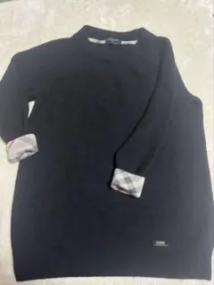BURBERRY LONDON カシミヤ 長袖ニット ノバチェック ウール