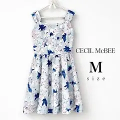 CECIL McBEE 花柄 ノースリーブ ワンピース Mサイズ