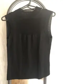 ブラック ノースリーブ トップス M