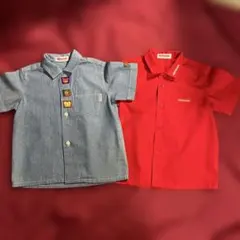 【ミキハウス】子供用半袖シャツ(90cm)２枚セット