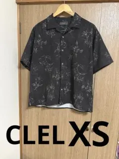 CLEL 2way 花柄 アブストラクト柄 ドレープ 半袖シャツ