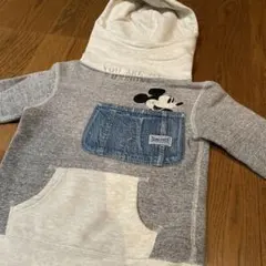 ミッキーマウス フード付きパーカー 110cm denim dungaree