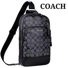 美品 コーチ COACH グラハム シグネチャー スリングパック ボディーバッグ