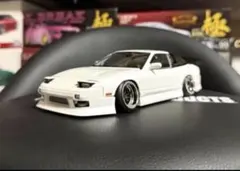 ホットウィールカスタム 日産 180sx フルエアロ ドリ車 深リムトミカ改造白 ホットウィールカスタム 日産 180sx フルエアロ ドリ車 深リムトミカ