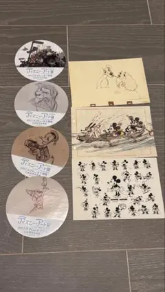 ディズニーアート展　ポストカード　ステッカー
