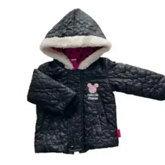 【未着用】90cm ミニーマウス 中綿ジャケット黒