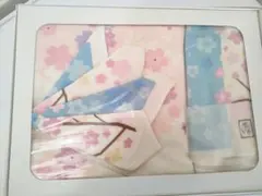 【新品】宇野千代 彩花 ガーゼタオル 3点セット（バス・フェイス・ハンド）桜柄