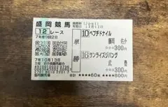 南部杯単勝馬券