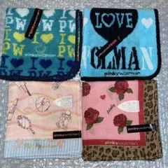 pinkywoman ピンキーウォルマン　ハンカチ タオルハンカチ　4枚セット