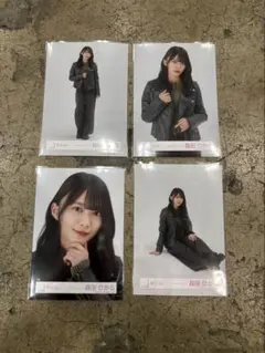 櫻坂46 森田ひかる 生写真 レザージャケットコーデ コンプ