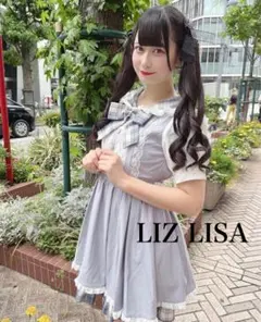 【 LAZLISA 】 リズリサ レース エプロン風 カシュクールワンピース ★