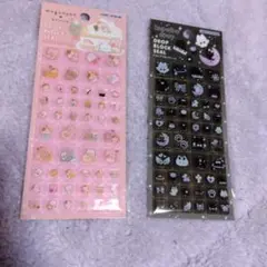 ドロップブロックシール 2種セット 　もぐにゃん　クロイロドロップ　タイルシール