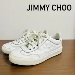 大人気　JIMMY CHOO ホワイト スニーカー　25 メンズ　レディース