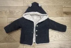 ダークグレー フード付きアウター