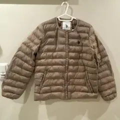 ベージュ キルティングダウンジャケット Mサイズ