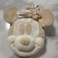 【ディズニー】ミニー ポシェット ポーチ 淡色 ベージュ