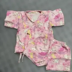 ハローキティ 甚平 ピンク 桜柄