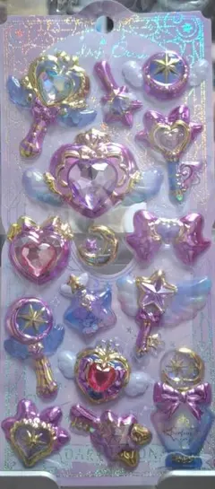 立体シール ハート 星 デザイン