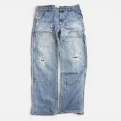 村正洋装 デニムパンツ M 紺 パッチワーク カーゴ MURAMASA 日本製 