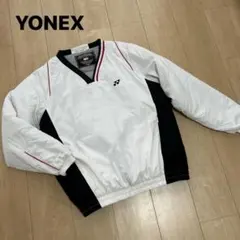 ヨネックス　中綿入り ウインドブレーカー ヒートカプセル Vネック　白M 肉厚
