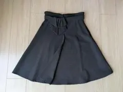 フレアスカート リボン付き サイズ40 黒