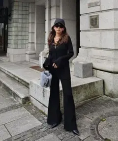 値下げ中☆ Rib polo knit cardigan set up