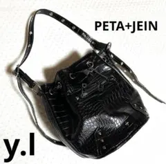 【新品未使用】PETA+JEIN クロコダイル風 バケット ショルダー バッグ