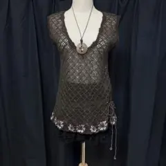 HIDEROCK Design 蜘蛛の巣ロング丈タンクトップ ケラショップ - メルカリ