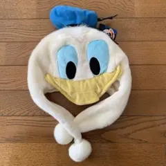 ドナルドダック 耳付きフリース帽子