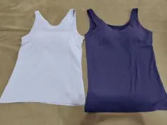 ブルーグレー、紺のブラタンクトップLサイズ GU他