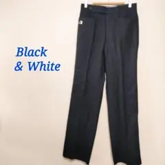 Black & White ネイビー タックスラックス 76　ボトムス　オフィス