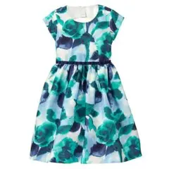 【新品】ジンボリー 緑系ボタニカル バラ 7 フォーマルドレスワンピース120