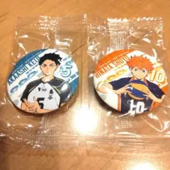 ハイキュー　日向翔陽　赤葦京治　缶バッジ　くら寿司　ビッくらポン